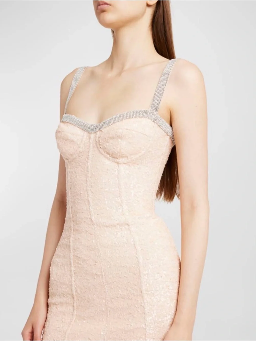 Dolce&Gabbana Paillette Embellished Mini Dress with Crystal Trim - Picture 6 of 7
